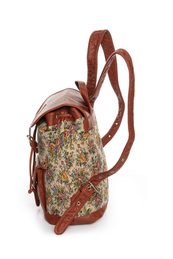 Pack to the Future Tapestry Floral Backpack
