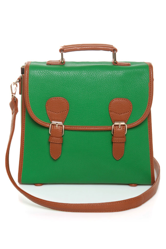 Art in the Park Green Satchel