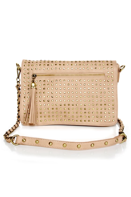 Believe It or Dot Studded Beige Handbag by Urban Expressions