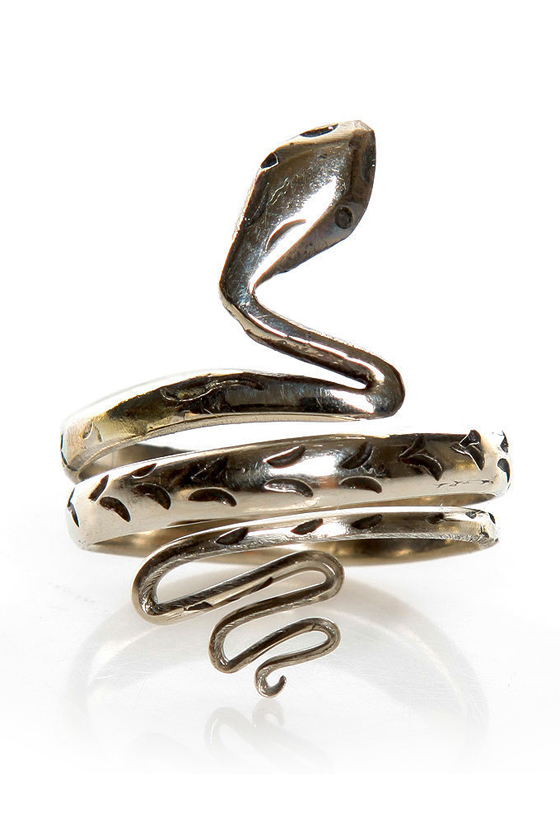 Jen's Pirate Booty Venom Vibe Silver Snake Ring