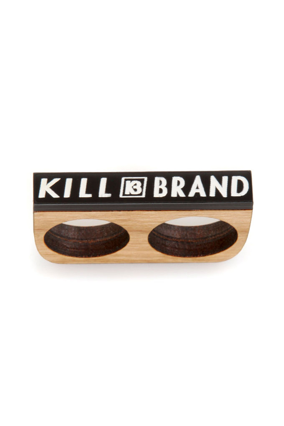 Kill Brand Wooden Two Finger Ring