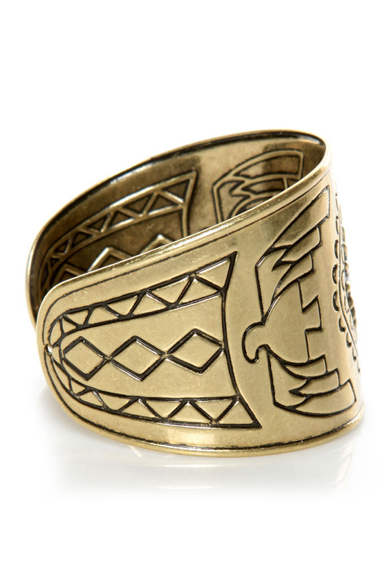 Fortunate Sun Gold Cuff Bracelet