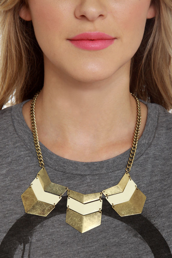 Master Chef-ron Gold Chevron Necklace