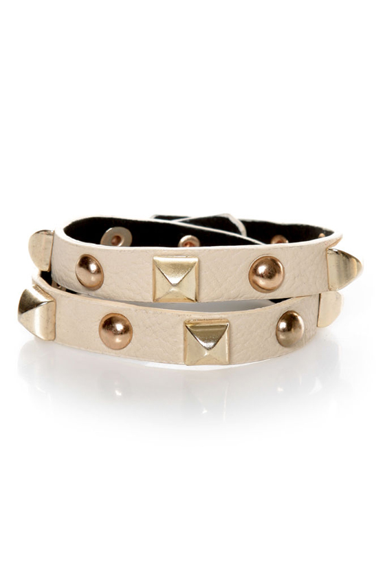 Backstage Pass Studded Ivory Cuff