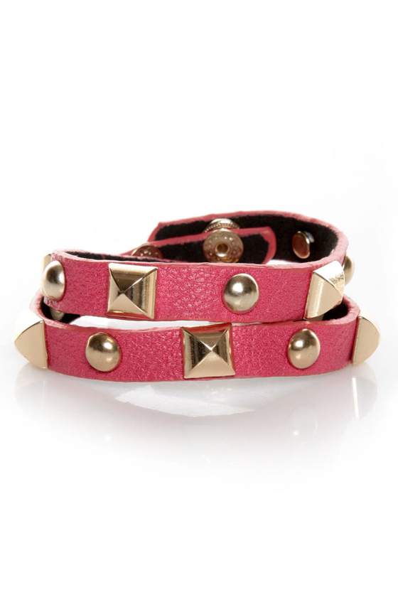 Backstage Pass Studded Fuchsia Pink Cuff