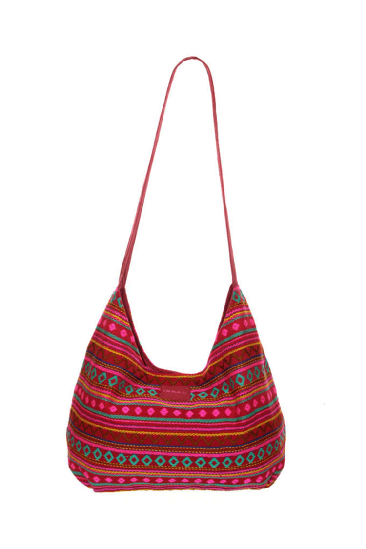 Ethnic Style Hobo Bags Purses Shoulder Bag Red 