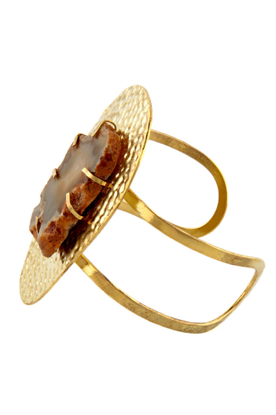 Obey Geode Gold Cuff
