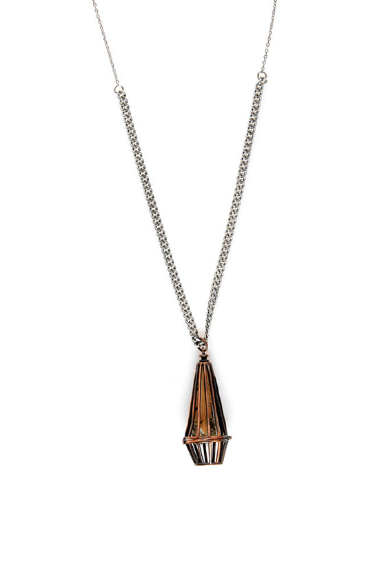 Obey Trapped Cage Necklace