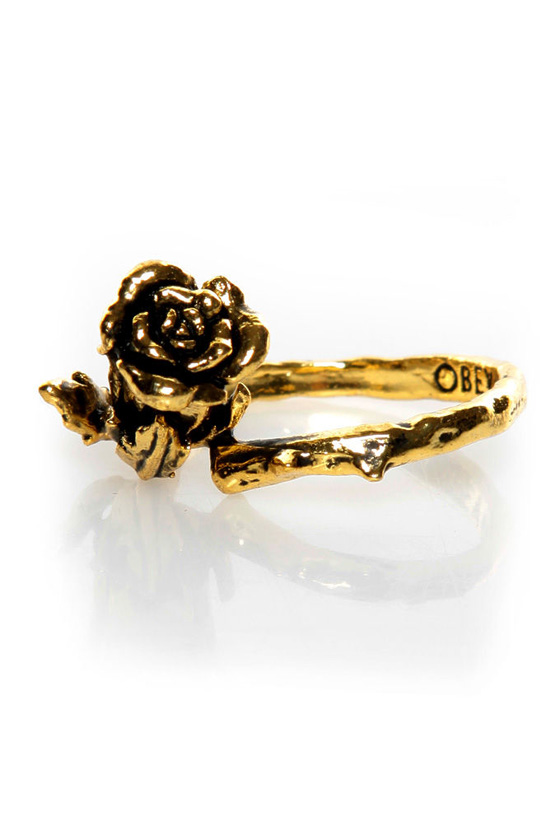 Obey Twisted Rose Gold Ring