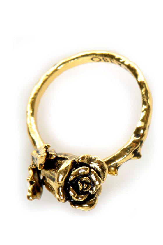 Obey Twisted Rose Gold Ring
