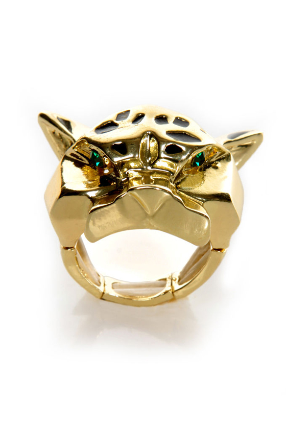 Thundercat Gold Leopard Stretch Ring