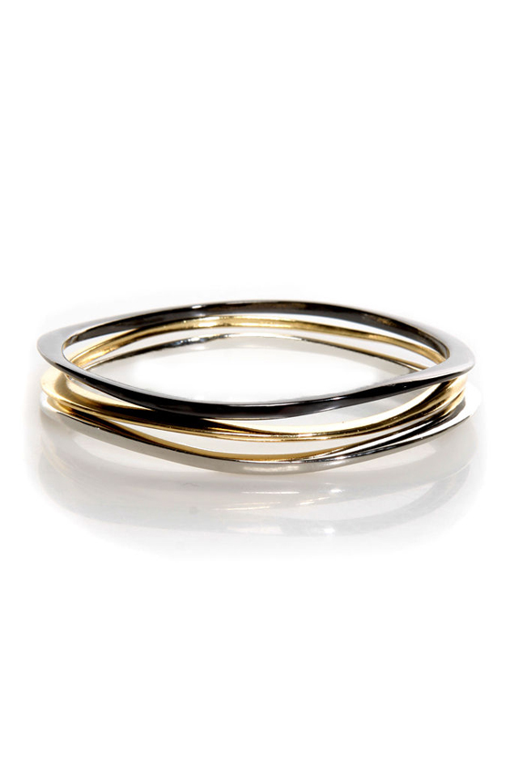 Urban Arm-er Multi Silver Bangle Set