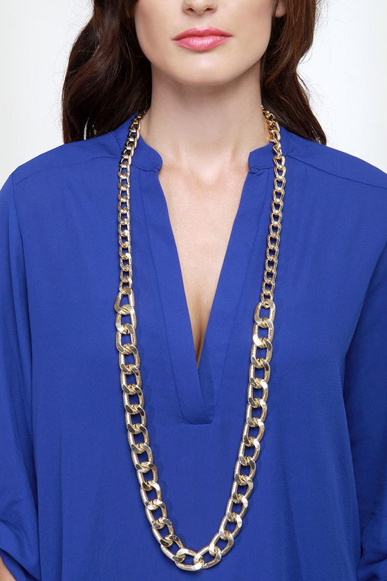 Stylish Gold Necklace Long Necklace Chain Necklace 18.00 Lulus
