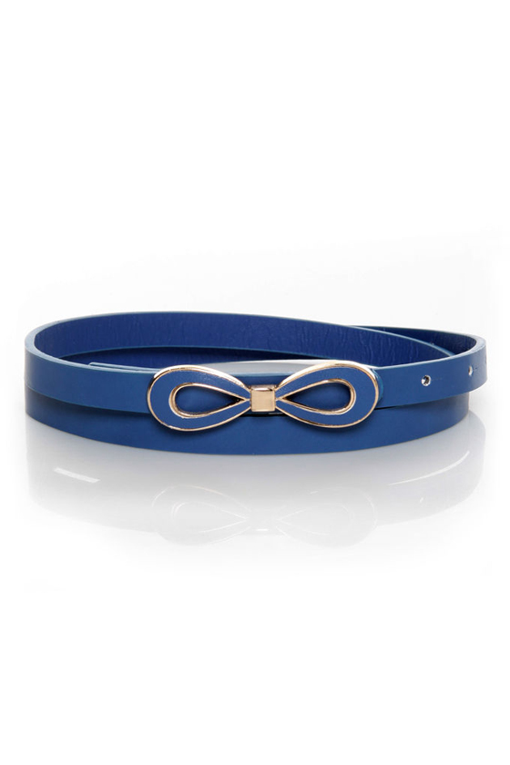 Bow-nanza Skinny Vegan Leather Belt