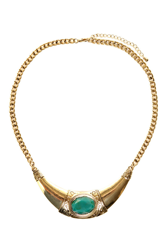Rule the Day Gold Collar Necklace