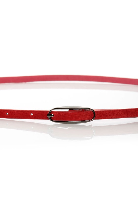 Cute Skinny Belt - Red Belt - $15.00
