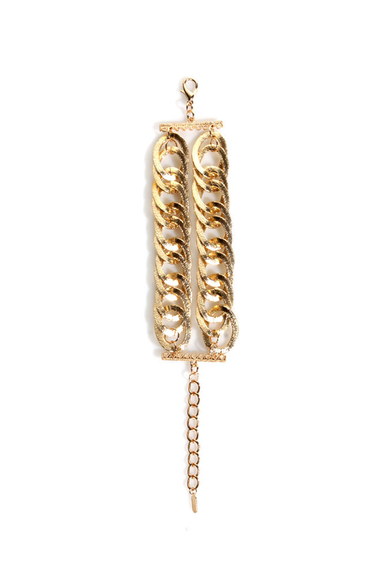 Linky and the Chain Gold Bracelet