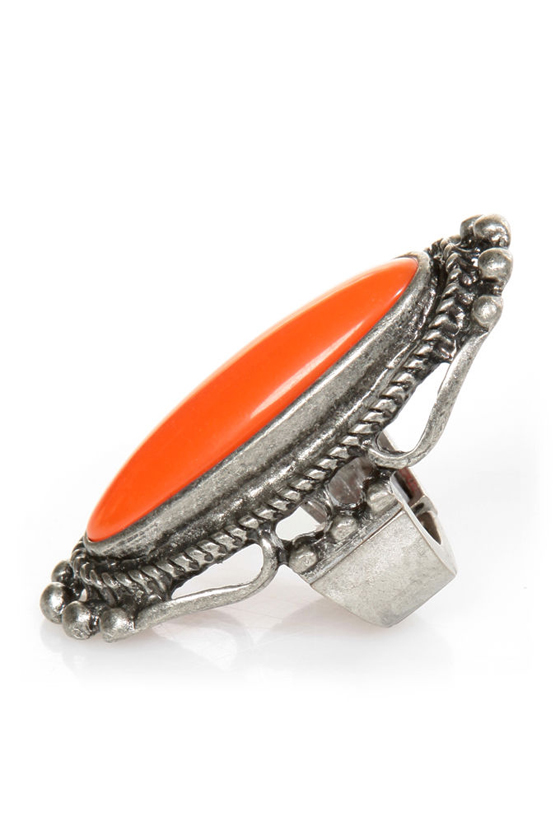 Don't Be Shy Orange and Silver Ring