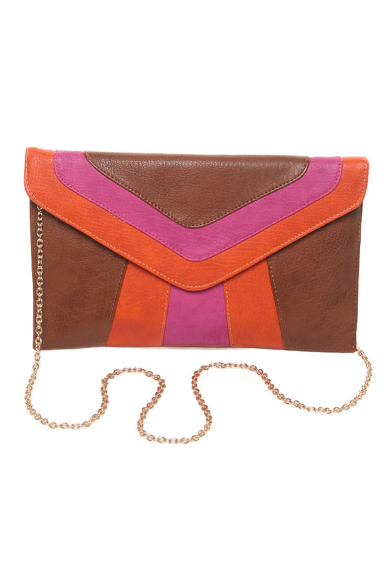 Dash and Carry Color Block Clutch