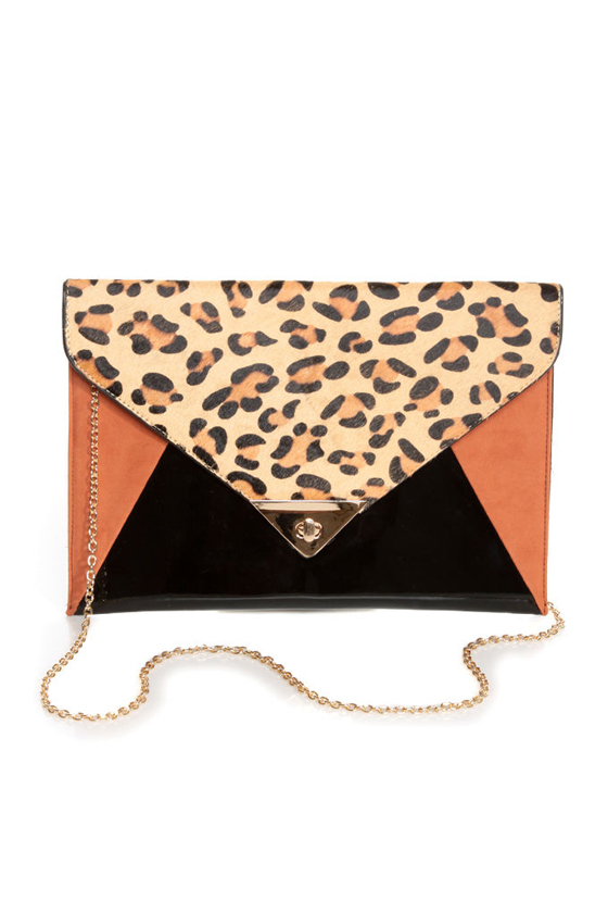 Cat Tales Animal Print Clutch