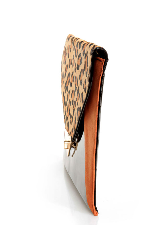 Cat Tales Animal Print Clutch