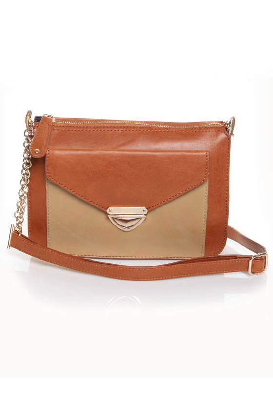 Toffee Swirl Structured Beige and Camel Purse