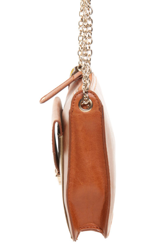 Toffee Swirl Structured Beige and Camel Purse