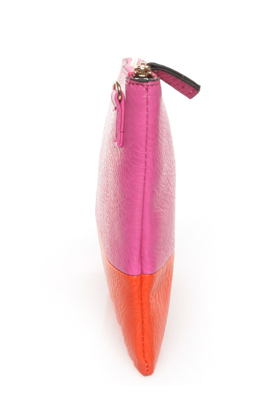 Popsicle Star Color Block Pink Clutch