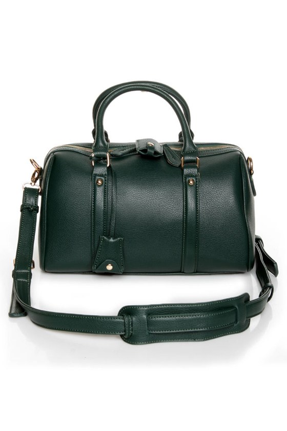 Chic Dark Green Handbag Doctor S Bag Barrel Bag Green Purse 50 00 Lulus