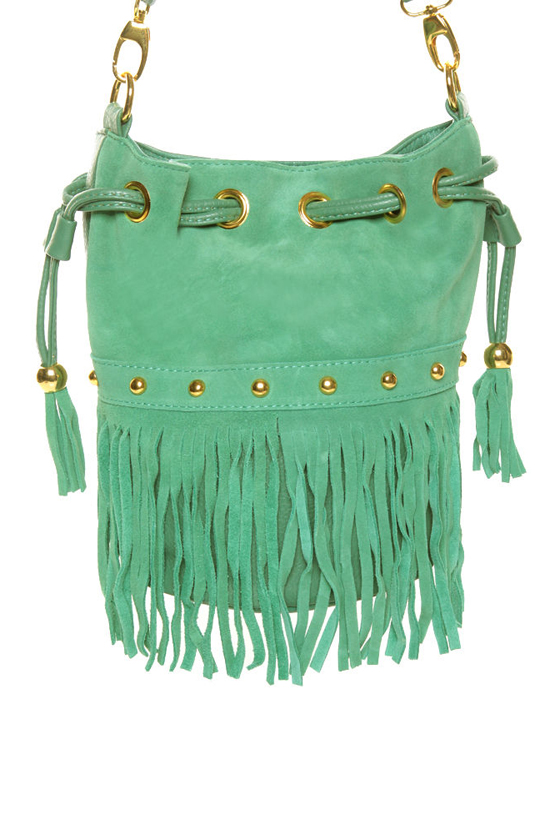 Fringe-enuity Mint Green Handbag