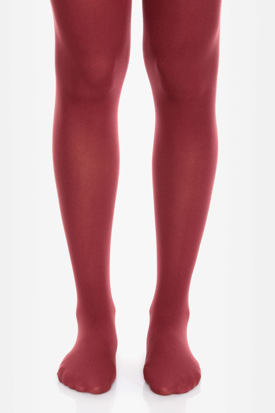 Tabbisocks Time of the Season Wine Red Tights