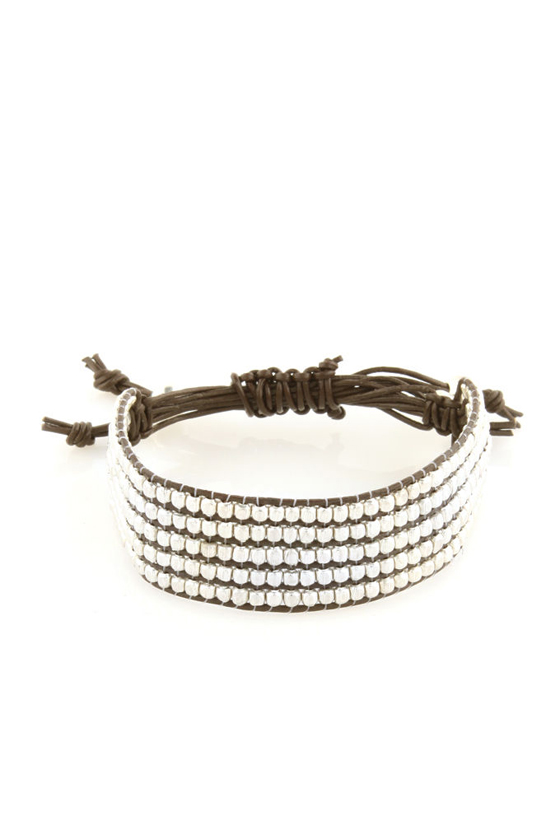 Zad Headed North Silver Beaded Bracelet