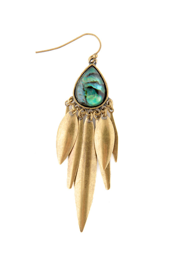 Zad Teardrop Sea Earrings