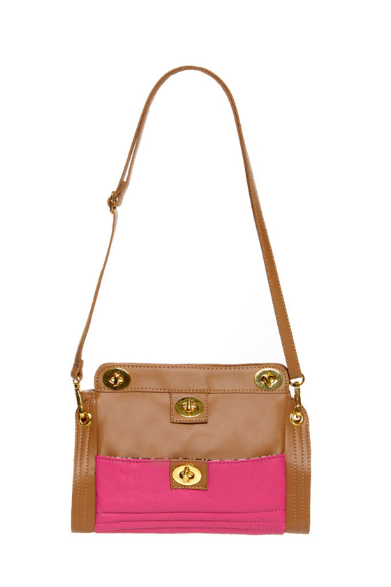 Amusement Ride Brown and Fuchsia Purse