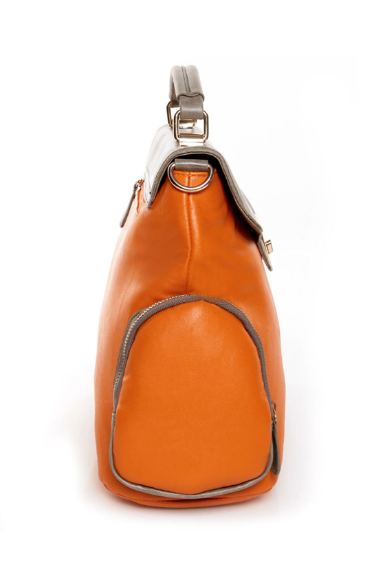 Tangelo Taupe and Orange Handbag