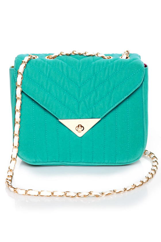You're Making Me Plush Teal Handbag