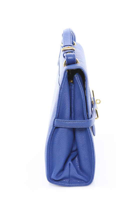 Nine to Five Structured Royal Blue Handbag