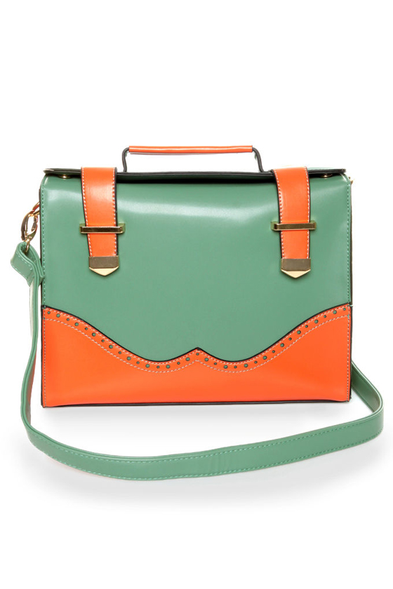 Hop a Flight Teal and Coral Purse