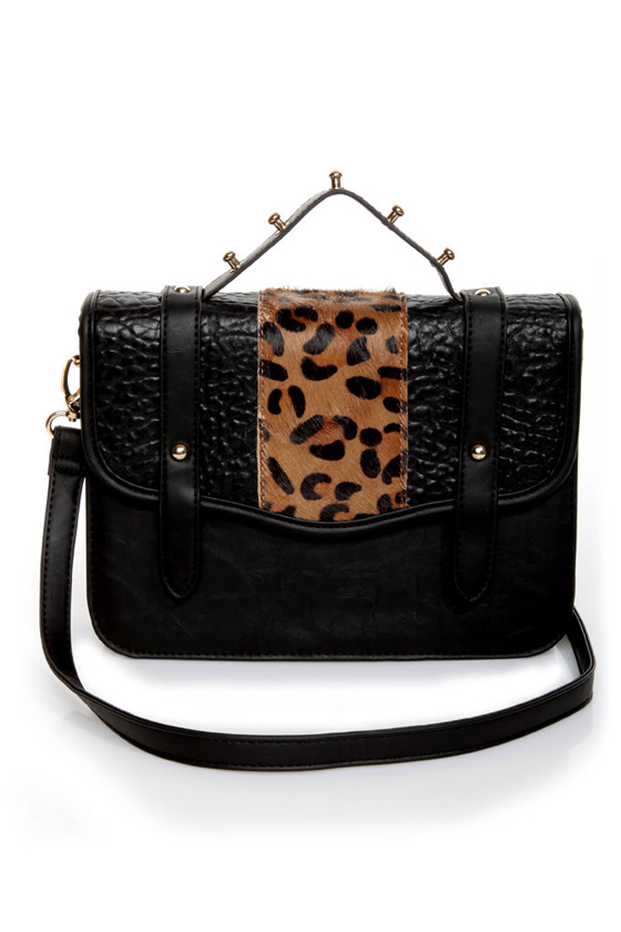 Cheetahs Always Win Animal Print Black Purse