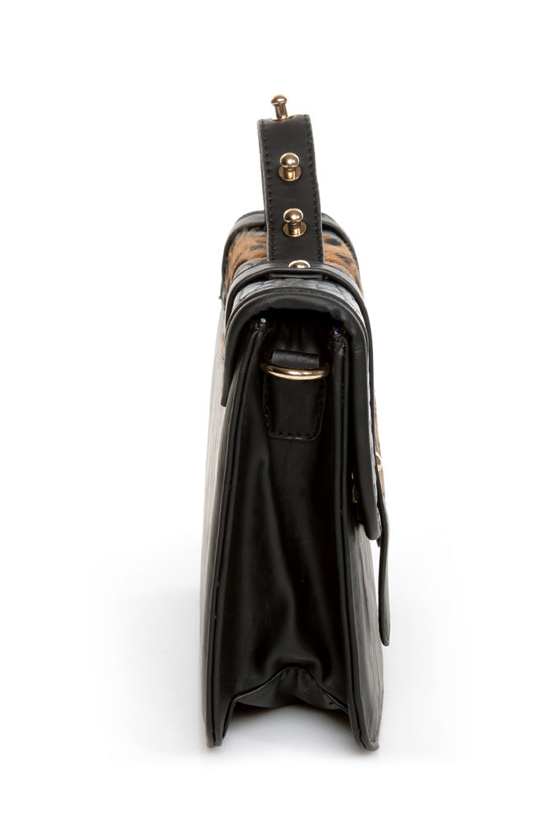 Cheetahs Always Win Animal Print Black Purse