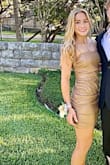 Great dress! Lined with great in person looking, slightly stretchy fabric! The zipper is sturdy with a hook and eye top closure. Very comfortable and easy to wear. - Stephanie S.