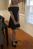 Other than the top looking a little "unfinished" where the bottom of the off the shoulder neckline is, the dress was perfect. Our daughter wore it for her freshman homecoming, received many compliments, was age appropriate in the length, and it fit perfectly (xs). - Jolene S.