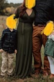 I got this wrap dress for family pictures! It was absolutely perfect fit and color! So comfy too. - Grace M.