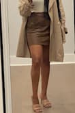 This skirt is such a great quality! Soft, vegan leather & perfect length..AND it has pockets! 10/10 - Amber M.