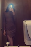 This dress compliments all the right places, and is comfortable overall. The color is also very pretty, making this a cute fall dress option. I heard "I love your dress" so many times while i was out wearing this. - Kendall R.