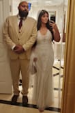 I got this as my wedding dress for out elopement and it is amazing. I was so surprised when it arrived it is so beautiful in person. It fit amazing I didn't need any alterations. I can't wait to see the rest of our wedding photos! The beading is gorgeous I've gotten so many compliments on it! - Francizka H.
