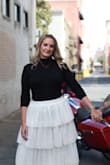 Perfect turtle neck most comfortable fabric! It's long enough for my long torso and arm length is perfect - Linda D.