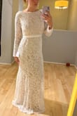 I haven't worn this dress yet but just from trying it on, I can tell it's a good quality dress! (Especially for the price) Ordered a size Medium but it's a little loose, could be taken in a bit but not enough to bother. It definitely checks all the boxes - I can't wait to wear this for my Winter Elopement! - Alexa M.