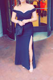 A beautiful gown worn to a wedding, a little tight on the chest but overall I loved it, great quality. I danced all night in this dress, the slit was just right and not too high but just enough to show some leg! - Elizabeth D.