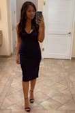 A simple but beautiful dress I wore to a friends wedding. The material is stretchy and hugged my body in all the right places. - Cynthia P.